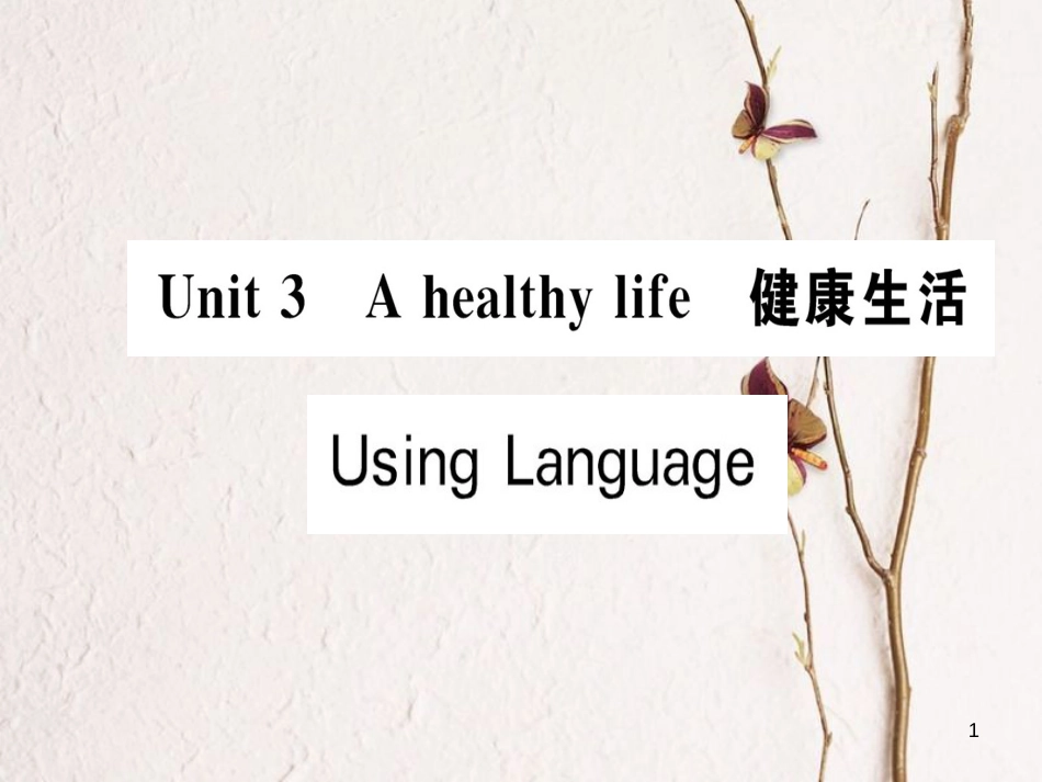 高中英语 Unit 3 A healthy life Using Language课件 新人教版选修6_第1页