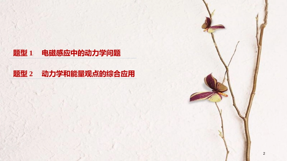 （浙江选考）版高考物理二轮复习 专题七 计算题题型强化 第4讲 加试计算题23题 电磁感应规律的综合应用课件_第2页