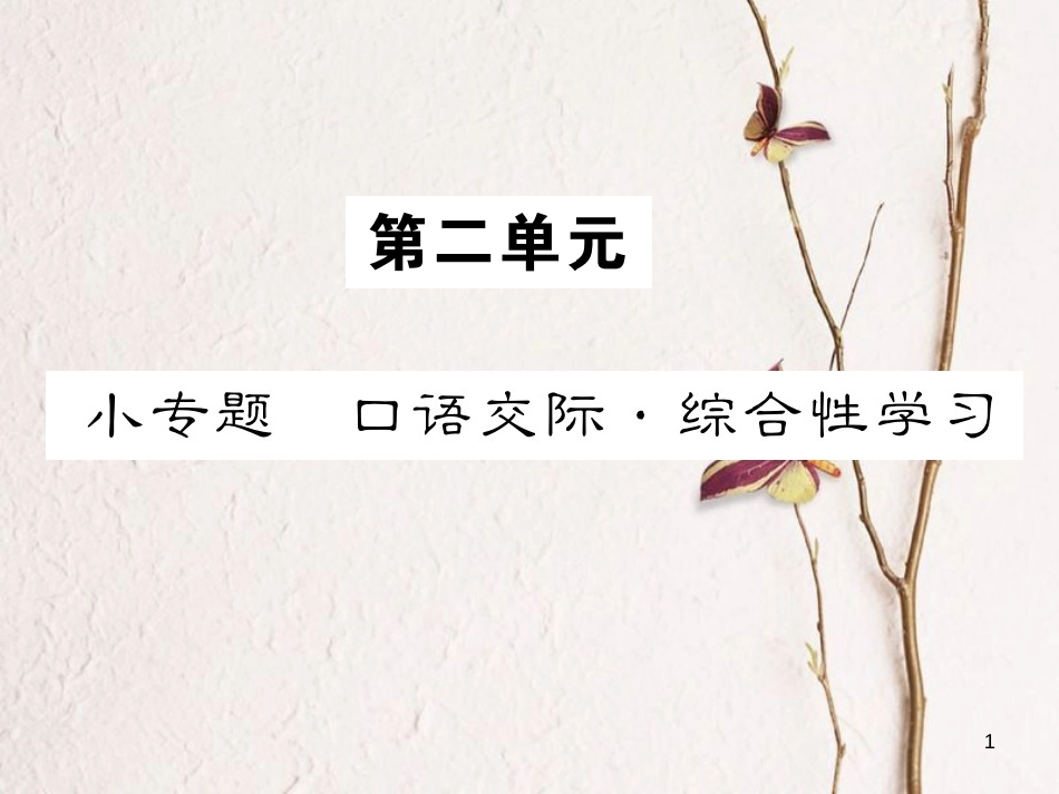 （遵义专版）八年级语文下册 第二单元 小专题 口语交际 综合性学习课件 语文版_第1页
