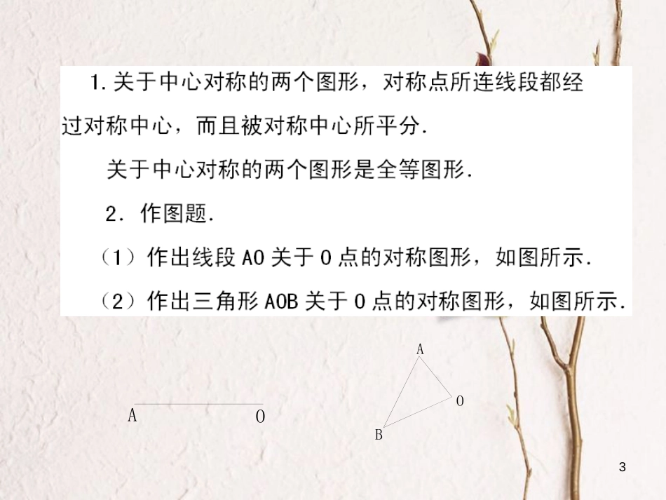 九年级数学上册 第23章 旋转 23.2 中心对称 第2课时 中心对称图形课件 （新版）新人教版_第3页