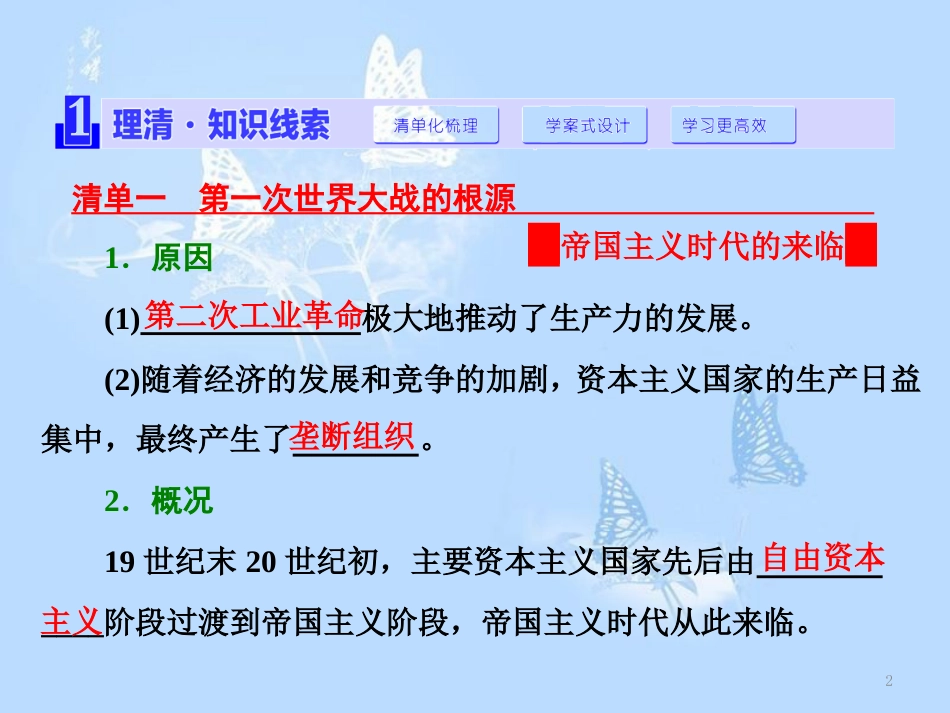 高中历史 专题一 第一次世界大战 一 滑向世界性大战的深渊课件 人民版选修3_第2页