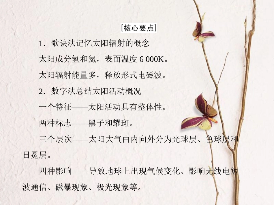 高中地理 第一章 宇宙中的地球 第2节 太阳对地球的影响课件 中图版必修1_第2页