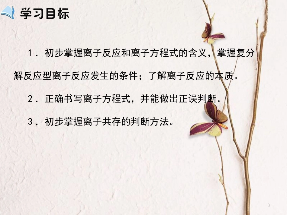 辽宁省北票市高中化学 第二章 化学物质及其变化 2.2 离子反应课时2课件 新人教版必修1_第3页