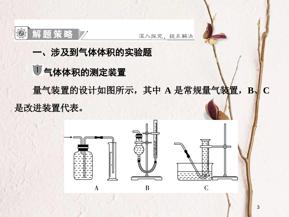 2019届高考化学一轮复习 第十章 从实验学化学 专题讲座3 涉及到量的实验题的解题方法课件_第3页