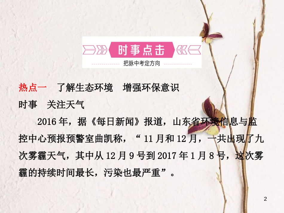 （烟台专版）中考政治复习 第二部分 专题五 坚持绿色发展 守护碧水蓝天课件_第2页
