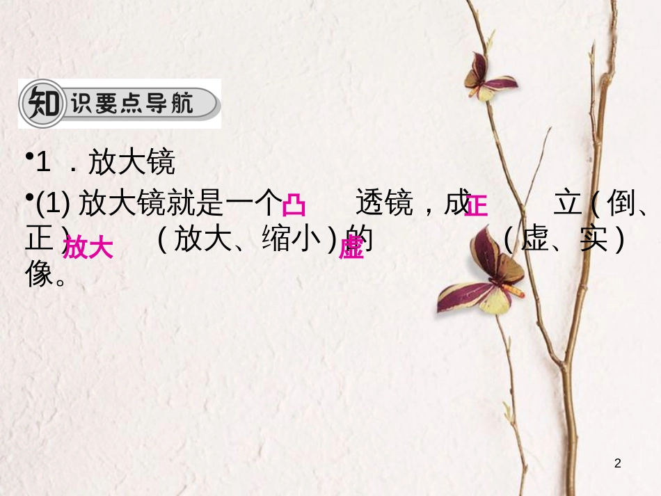 学年八年级物理全册 第四章 第六节 神奇的眼睛（第2课时 透镜的应用）课件 （新版）沪科版_第2页