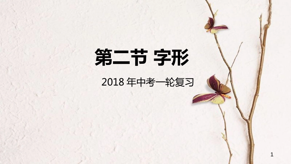 年中考语文专题复习 第2讲 字形课件_第1页