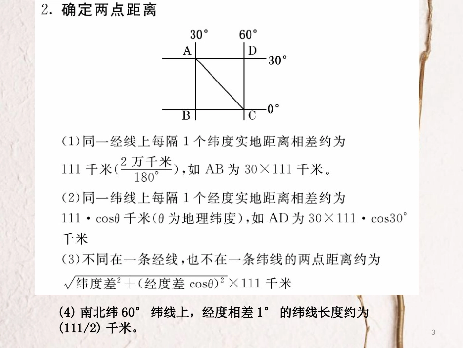 辽宁省北票市高中地理 第一章 行星地球 1.3 地球的运动+利用经纬网定距离课件 新人教版必修1_第3页