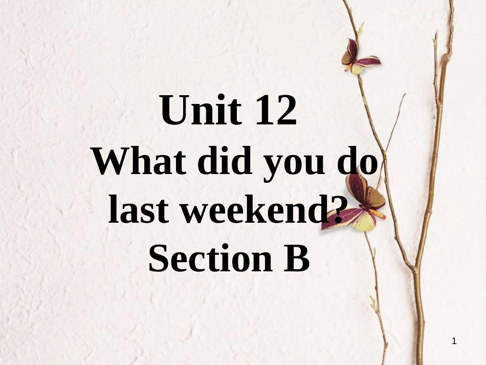 七年级英语下册 口头表达专练 Unit 12 What did you do last weekend Section B课件 （新版）人教新目标版_第1页