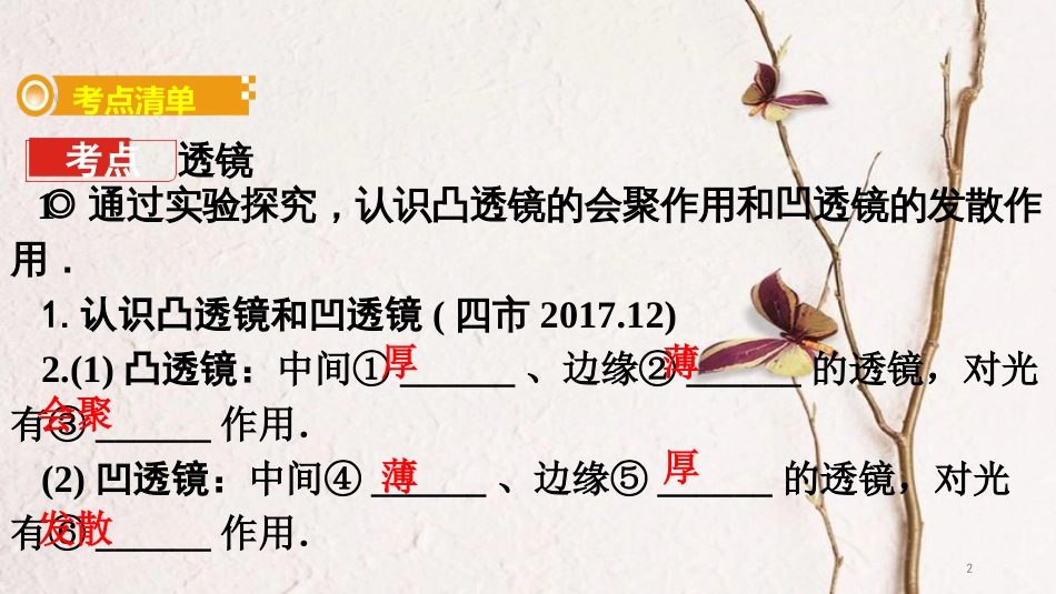 中考物理 基础过关复习 第五章 透镜及其应用课件 新人教版_第2页