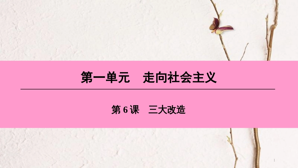八年级历史下册 第一单元 走向社会主义 第6课 三大改造课件 北师大版_第1页