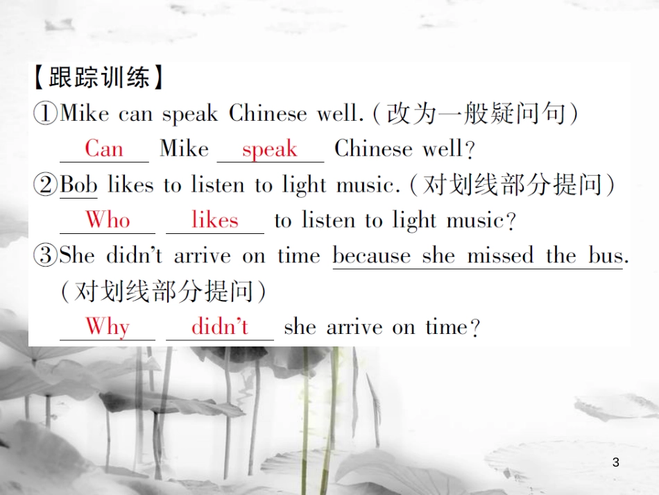 届中考英语复习 第二轮 语法突破 第十四章 句子课件_第3页
