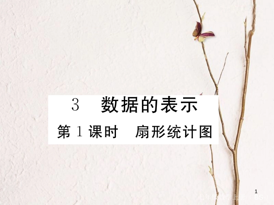 七年级数学上册 6.3 数据的表示 第1课时 扇形统计图习题课件 （新版）北师大版_第1页