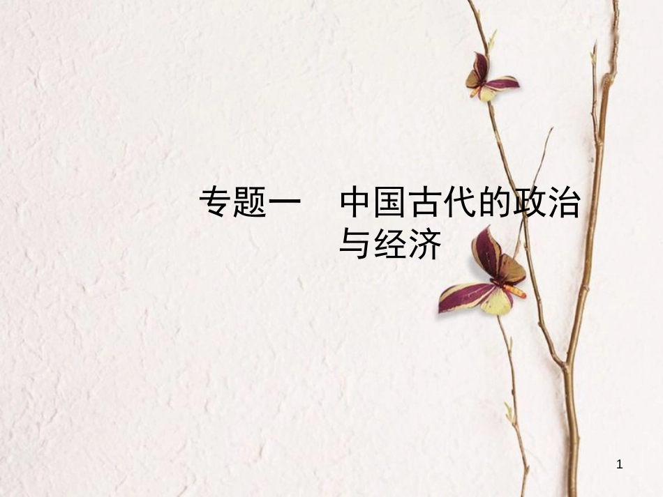 山东省滨州市中考历史复习 专题一 中国古代的政治与经济课件_第1页