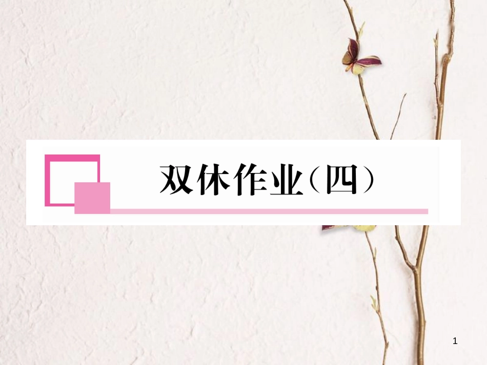 九年级数学下册 双休作业（4）作业课件 （新版）北师大版_第1页