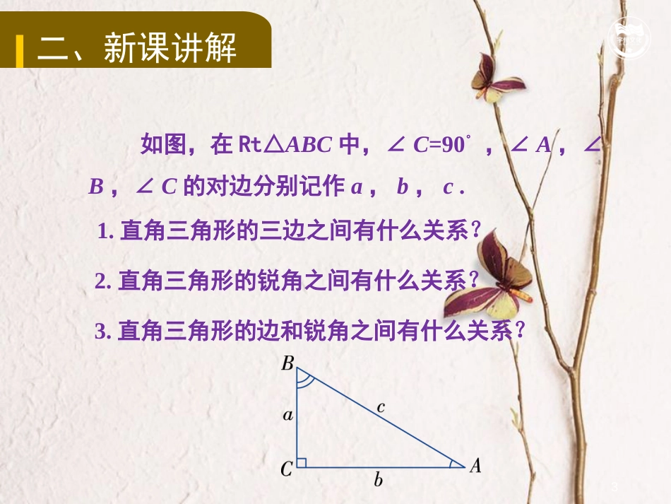 九年级数学上册 第4章 锐角三角函数 4.3 解直角三角形教学课件 （新版）湘教版_第3页