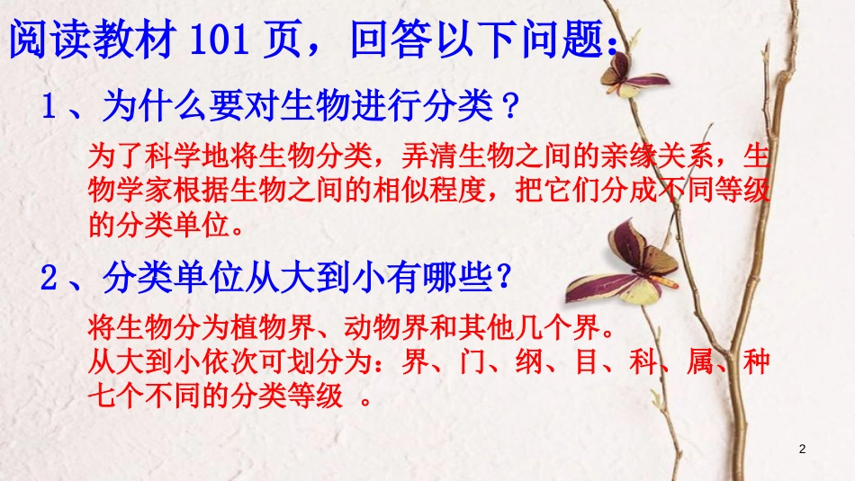 八年级生物上册 第六单元 第一章 第二节《从种到界》课件 （新版）新人教版_第2页