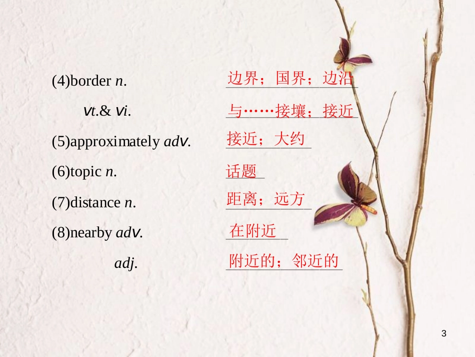 版高考英语大一轮复习 第1部分 模块复习方略 Unit 5 Canada-“The True North”课件 新人教版必修3_第3页