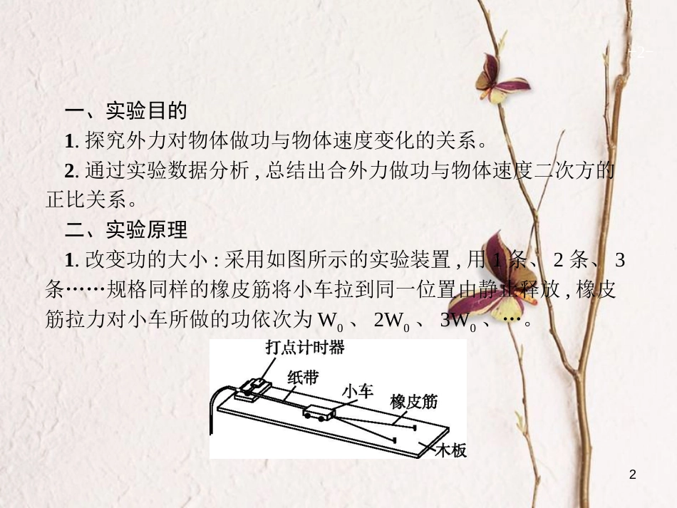 （新课标）2019版高考物理一轮复习 实验5 探究动能定理课件_第2页