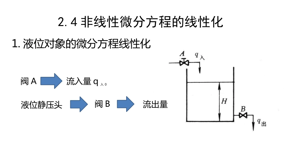 (1.3)--2.3非线性微分方程的线性化处理、方程式讨论以及传递函数_第3页