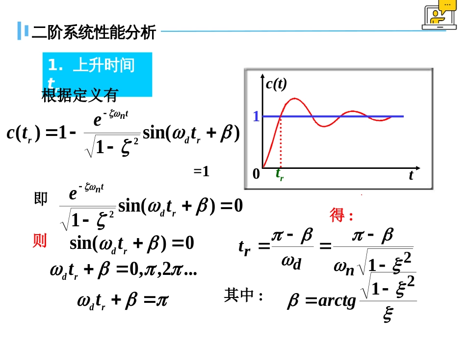 (1.23)--3.3.2欠阻尼二阶系统性能指标_第3页