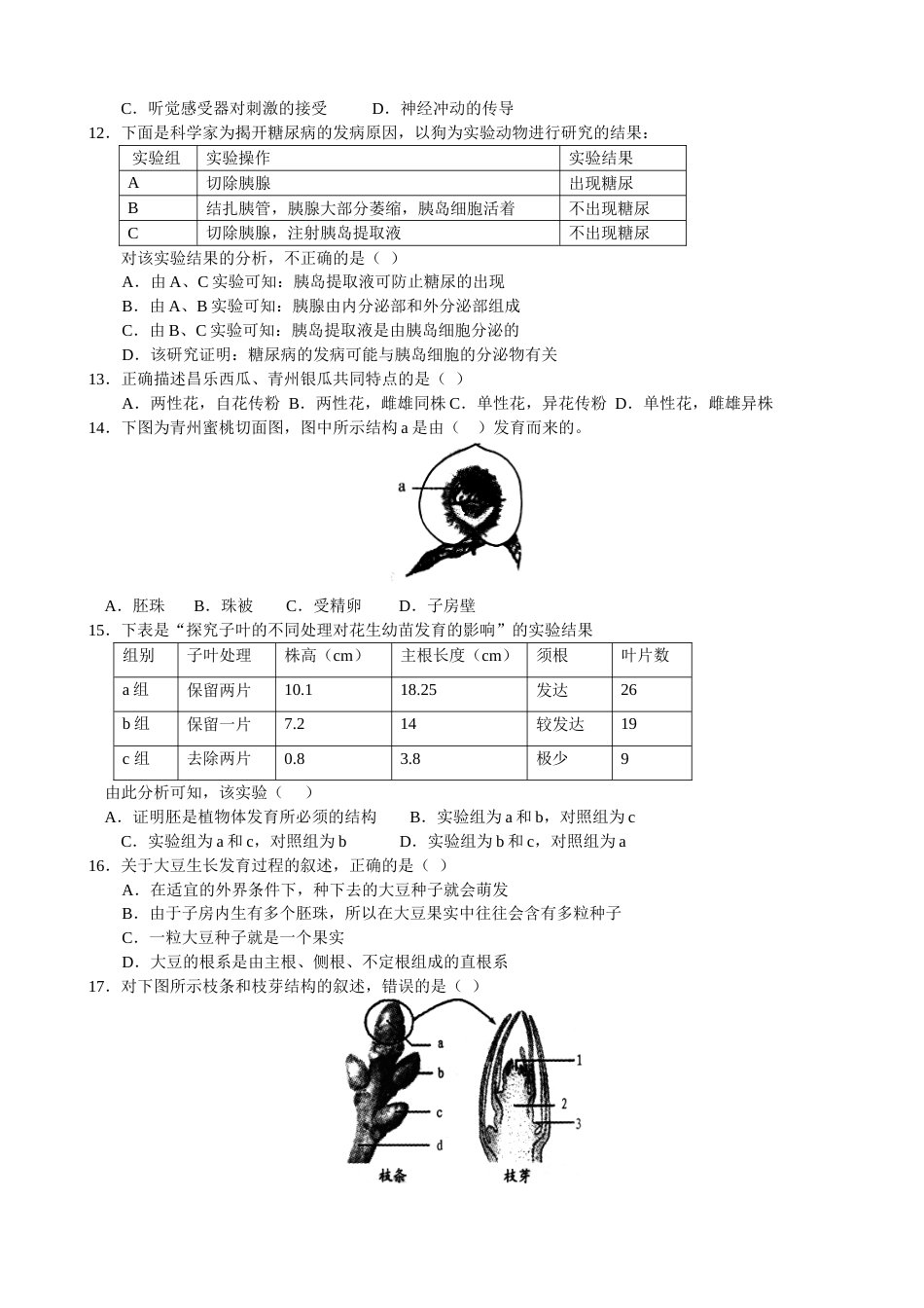 山东省潍坊市初中学业水平考试_第2页