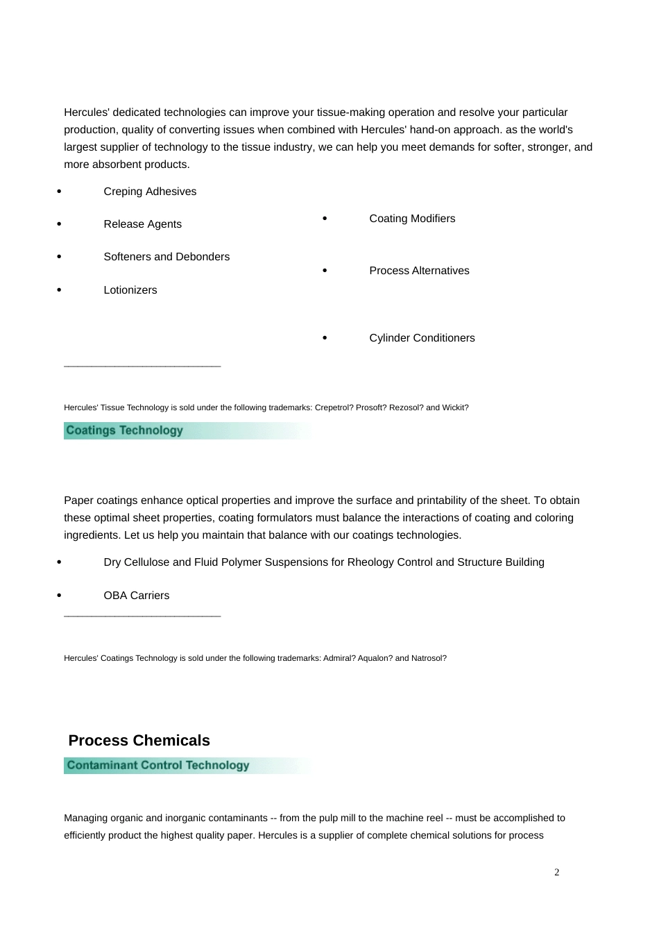 Hercules 造纸化学品清单[共4页]_第2页
