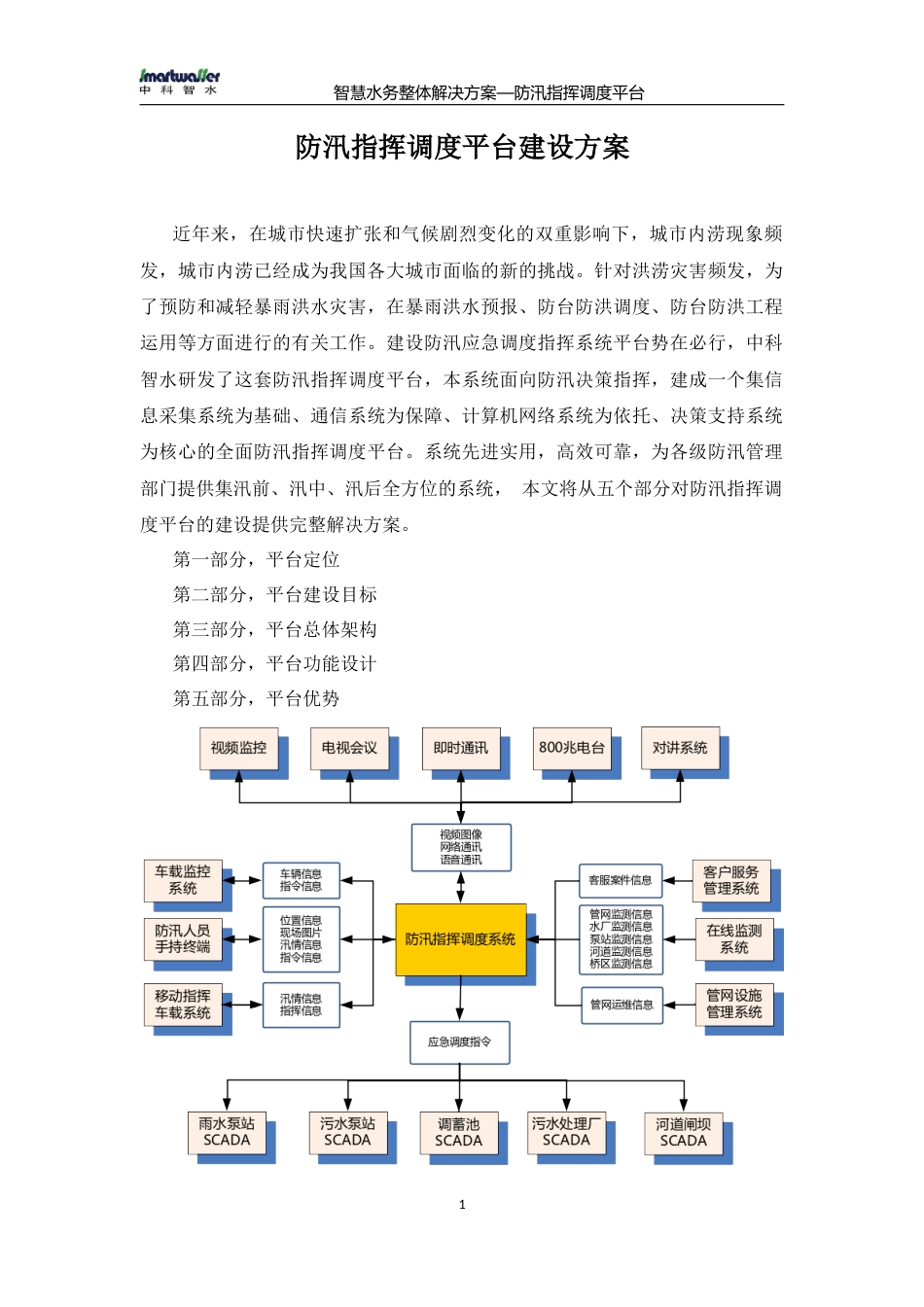 防汛指挥调度平台建设方案_第1页