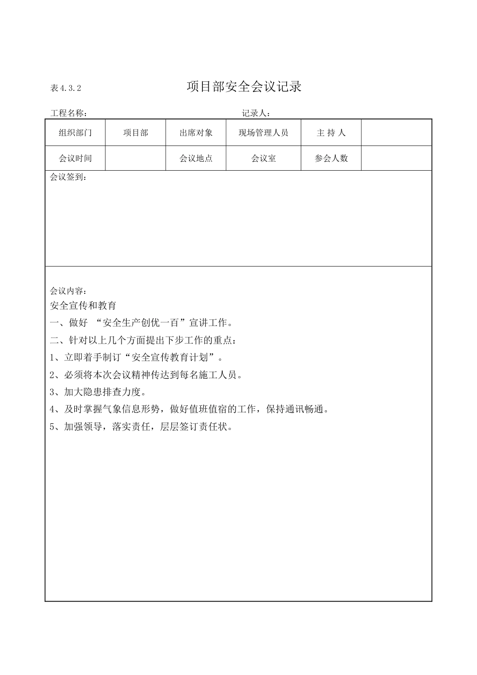 项目部安全会议记录[共24页]_第2页