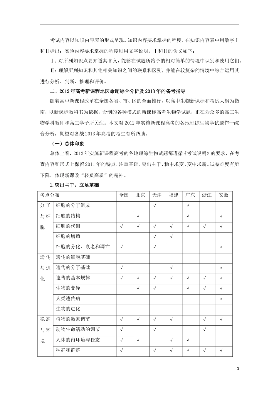 名师策划2013届高三生物 夺标系列考纲解读题型攻略解题技巧总体指导含解析_第3页