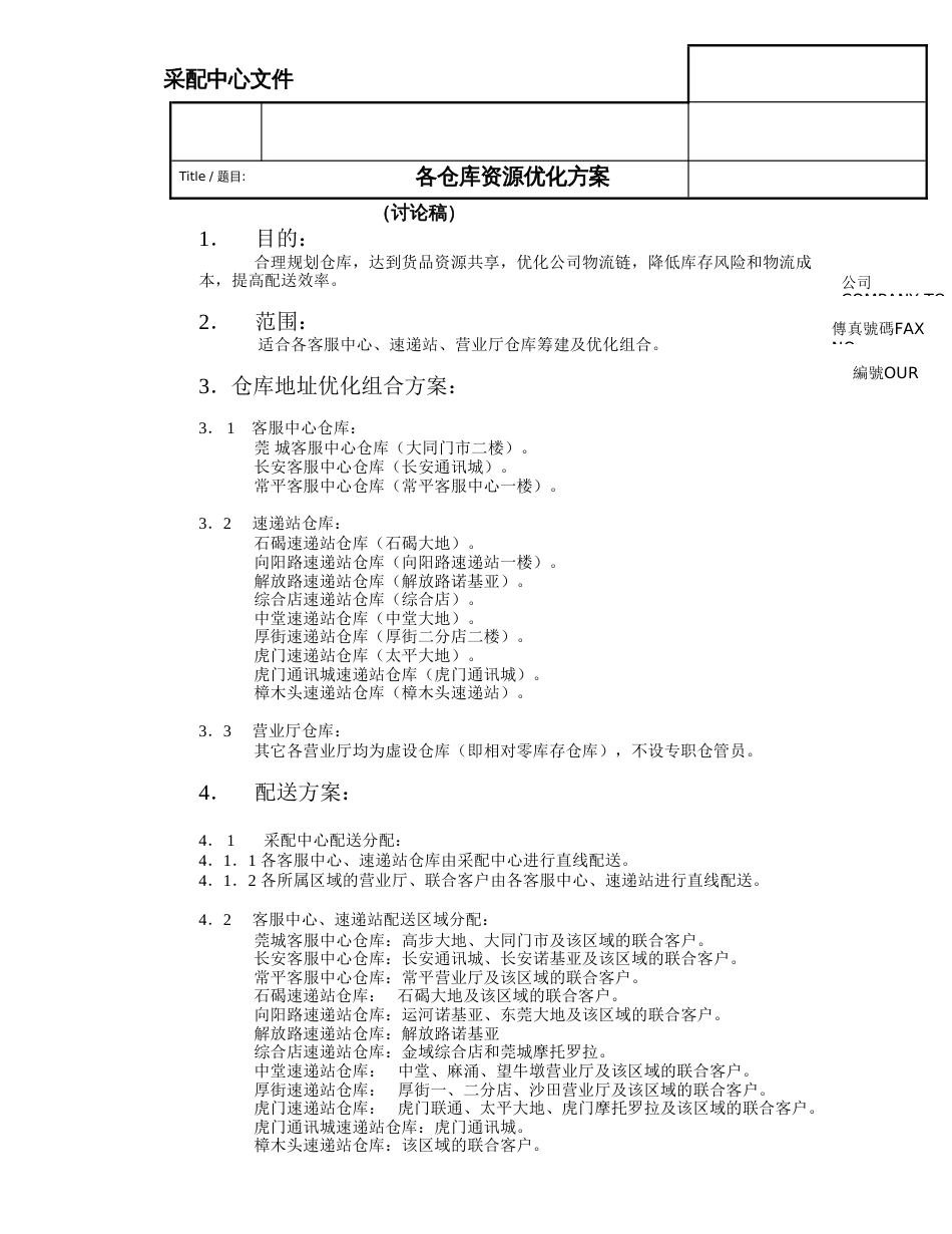 仓库资源优化方案[共4页]_第1页