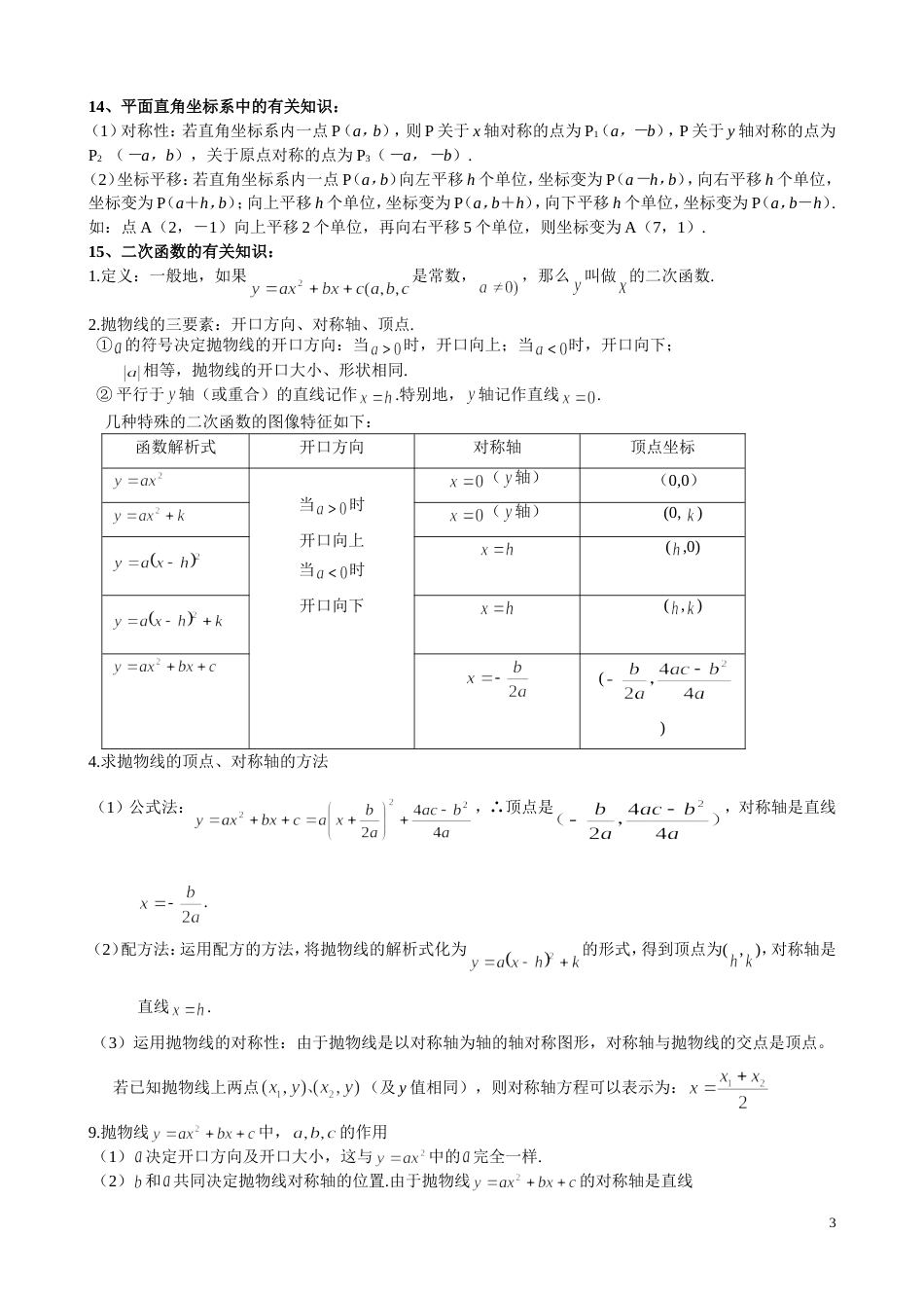 初中数学复习知识点总结[共6页]_第3页