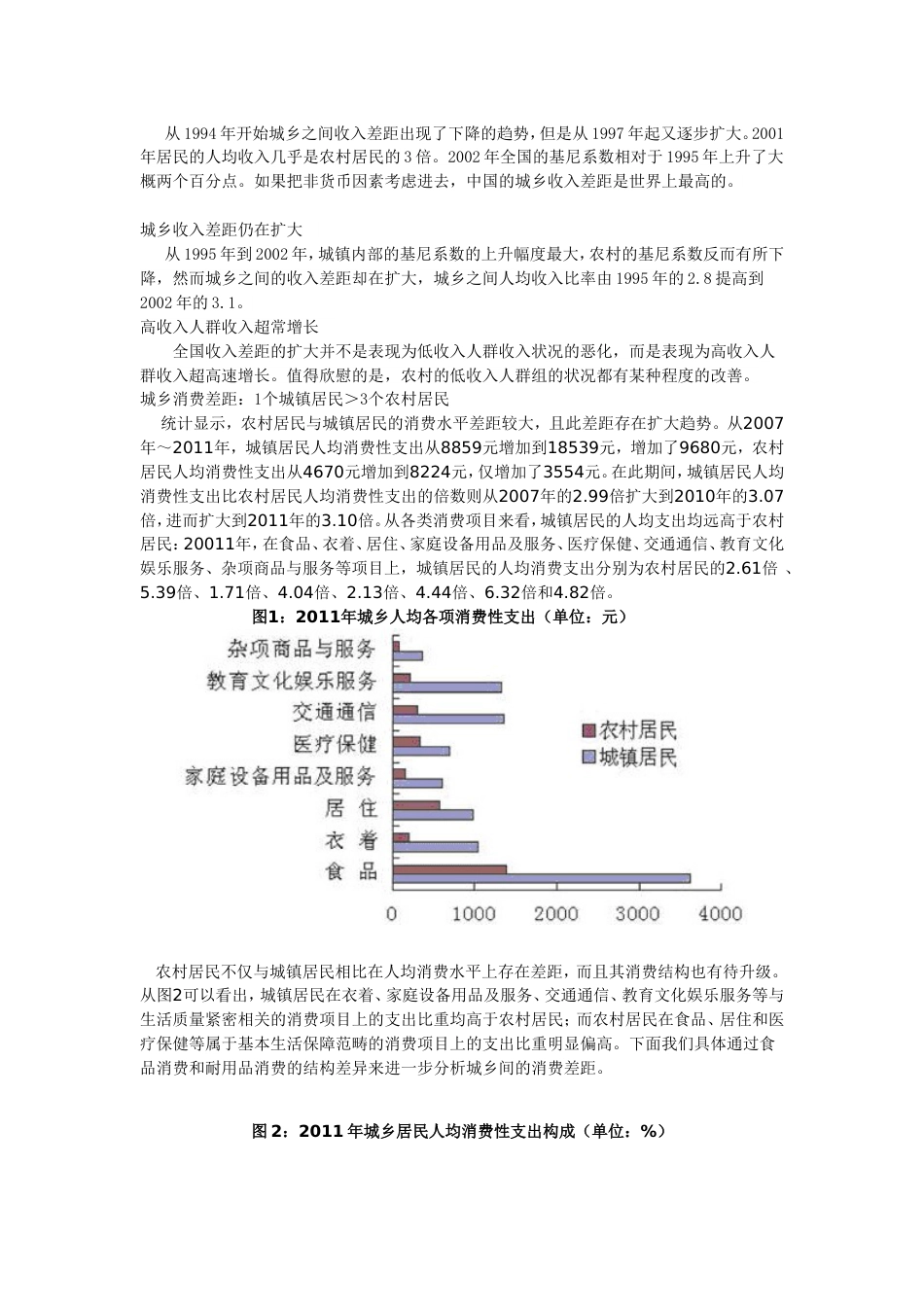 对我国城乡差距调查报告_第2页