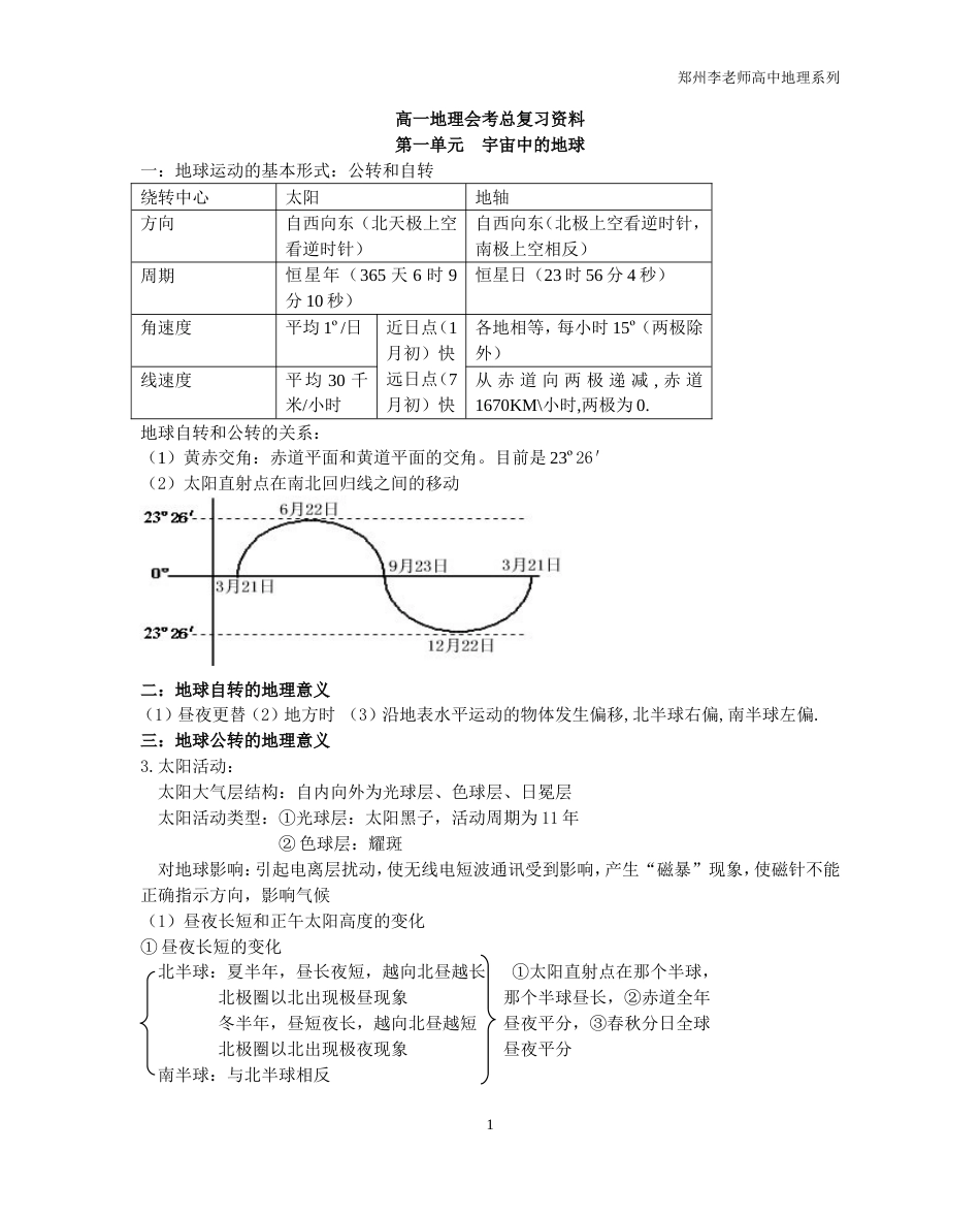 高中地理知识点总结超全!!!!_第1页