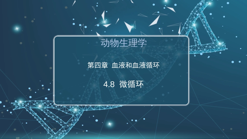 (23)--4.8 微循环（+组织液和淋巴液）_第1页