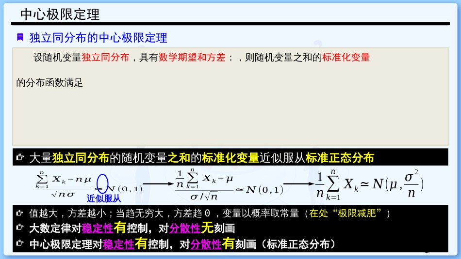 (30)--5.3 中心极限定理概率论与数理统计_第1页