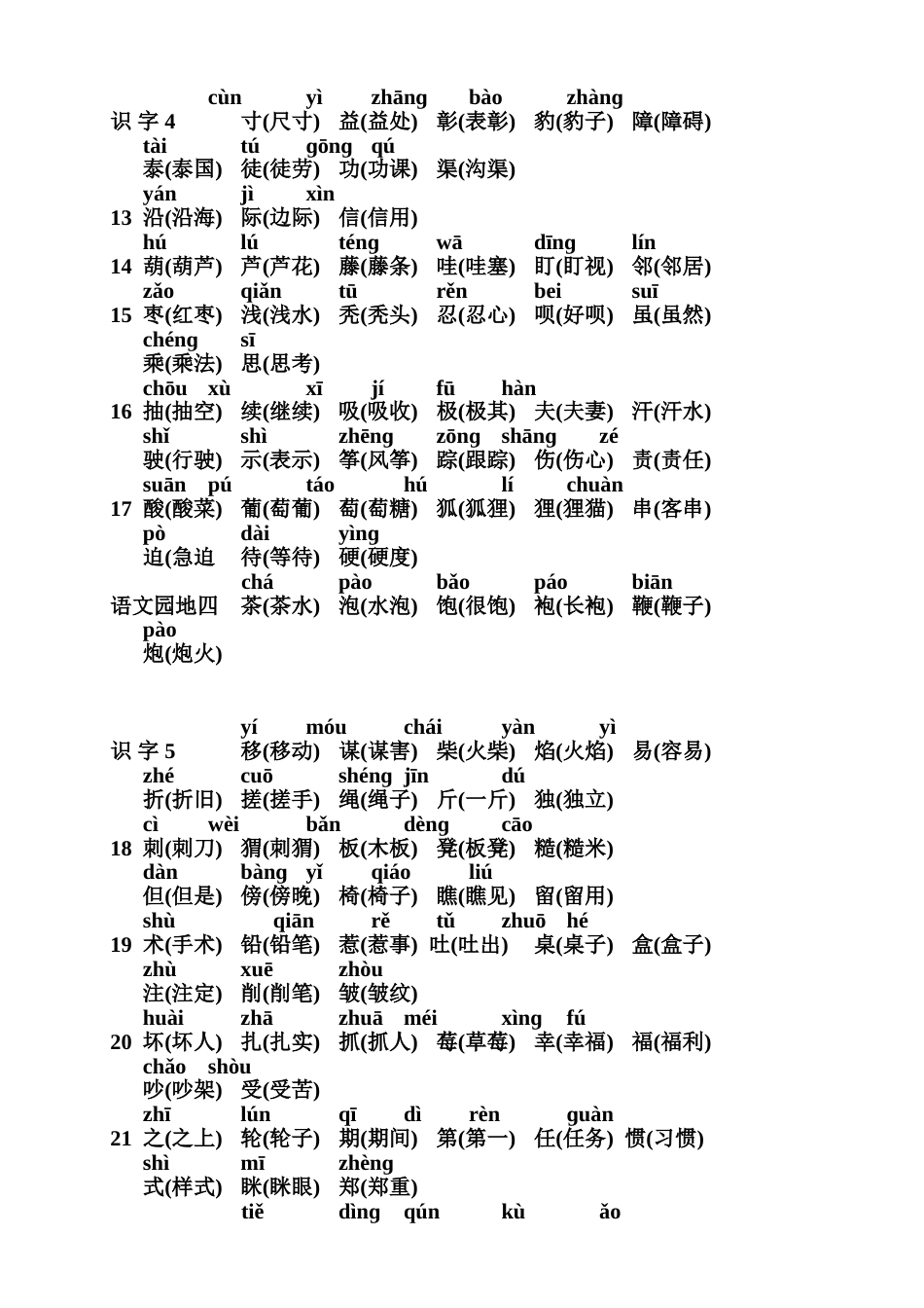 二年级语文上册生字表带拼音及组词_第3页