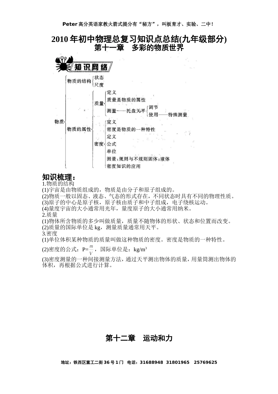 初中物理总复习知识点总结2_第1页