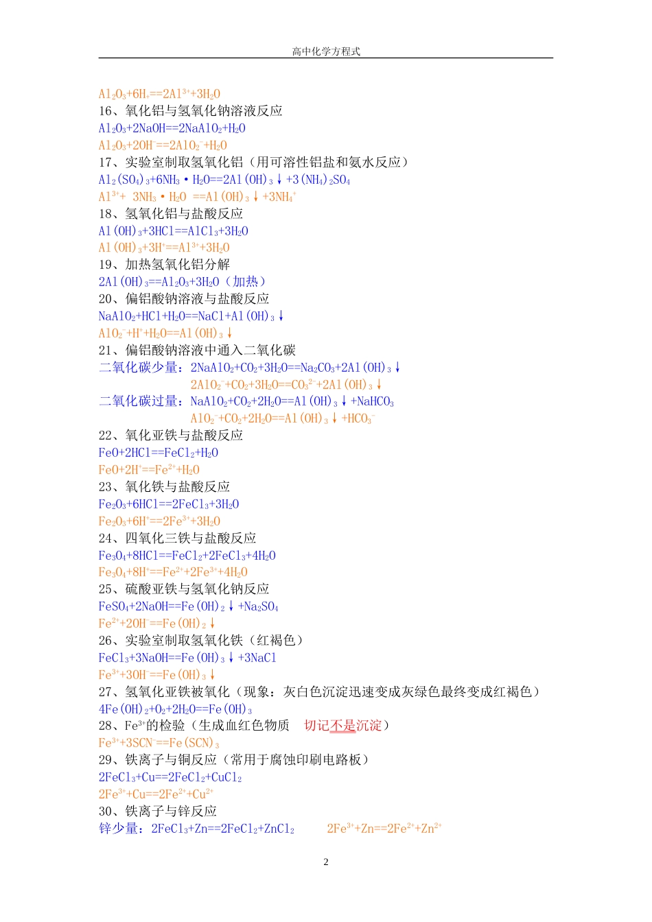 高中化学方程式总结[共9页]_第2页