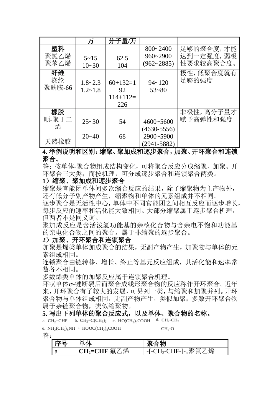 高分子化学第五版潘祖仁版答案[共35页]_第2页