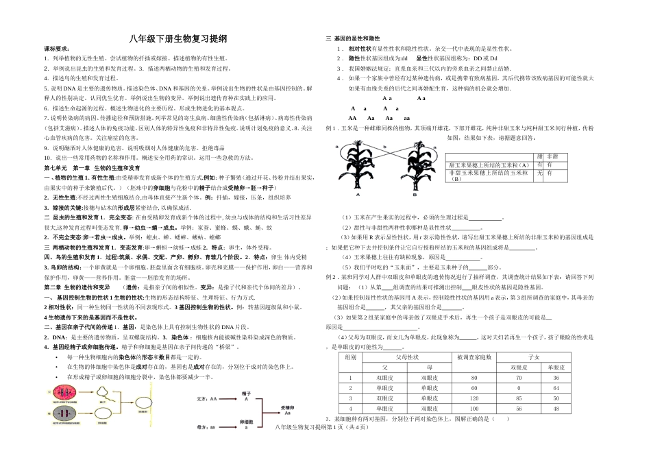 八年级下册生物复习提纲[共4页]_第1页