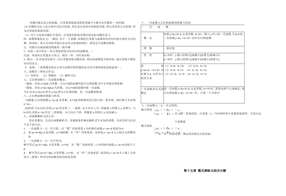 八年级上数学复习提纲全_第3页