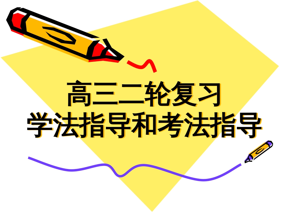 班会课高三学法指导_第1页