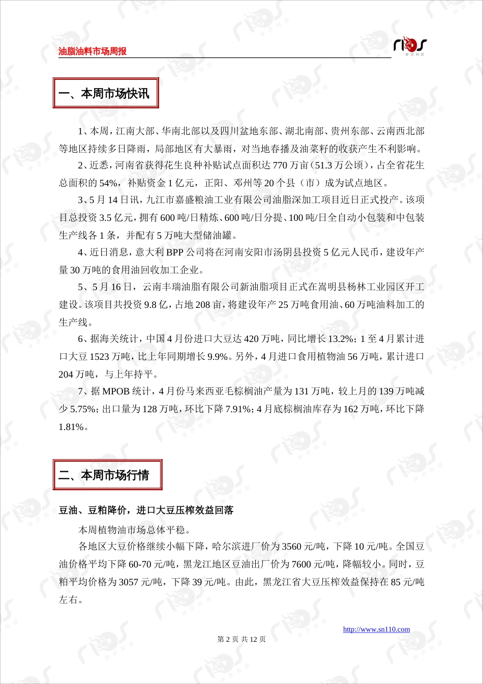 大豆和油脂油料价格行情分析_第2页