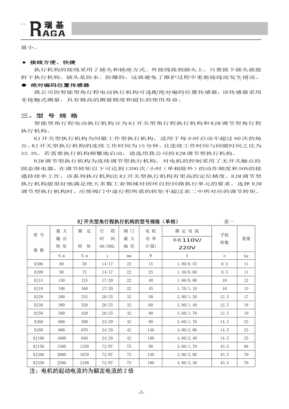 RJ智能型选型安装使用说明_第2页