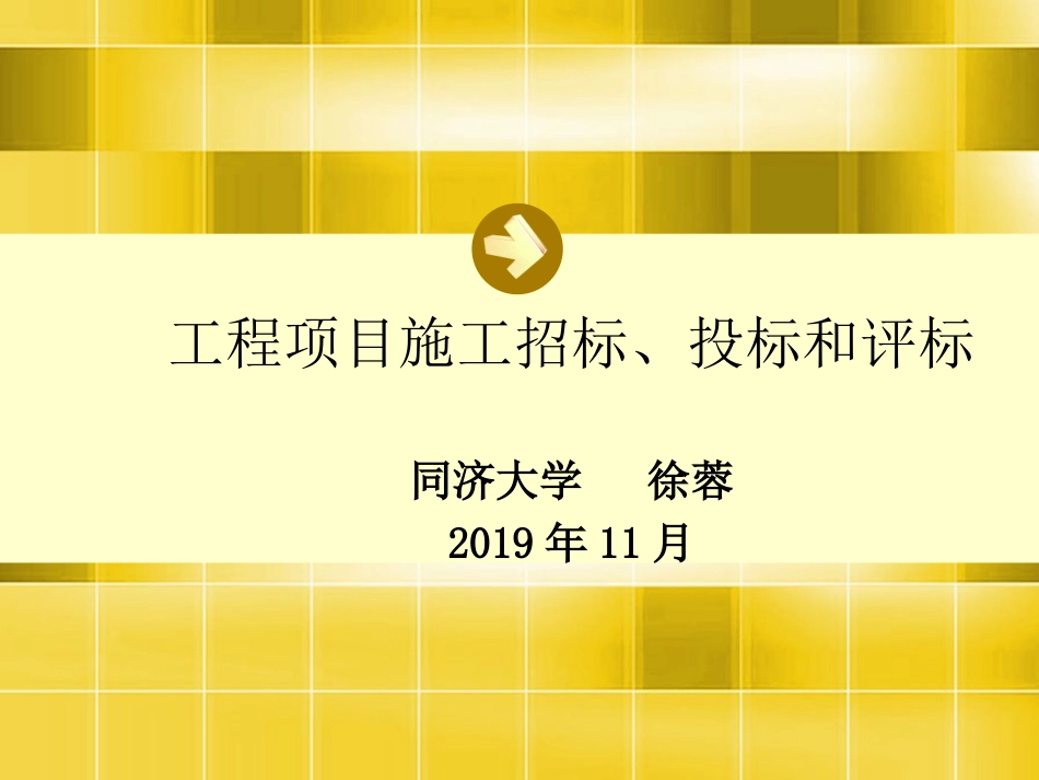 工程项目施工招标、投标及评标93页_第1页