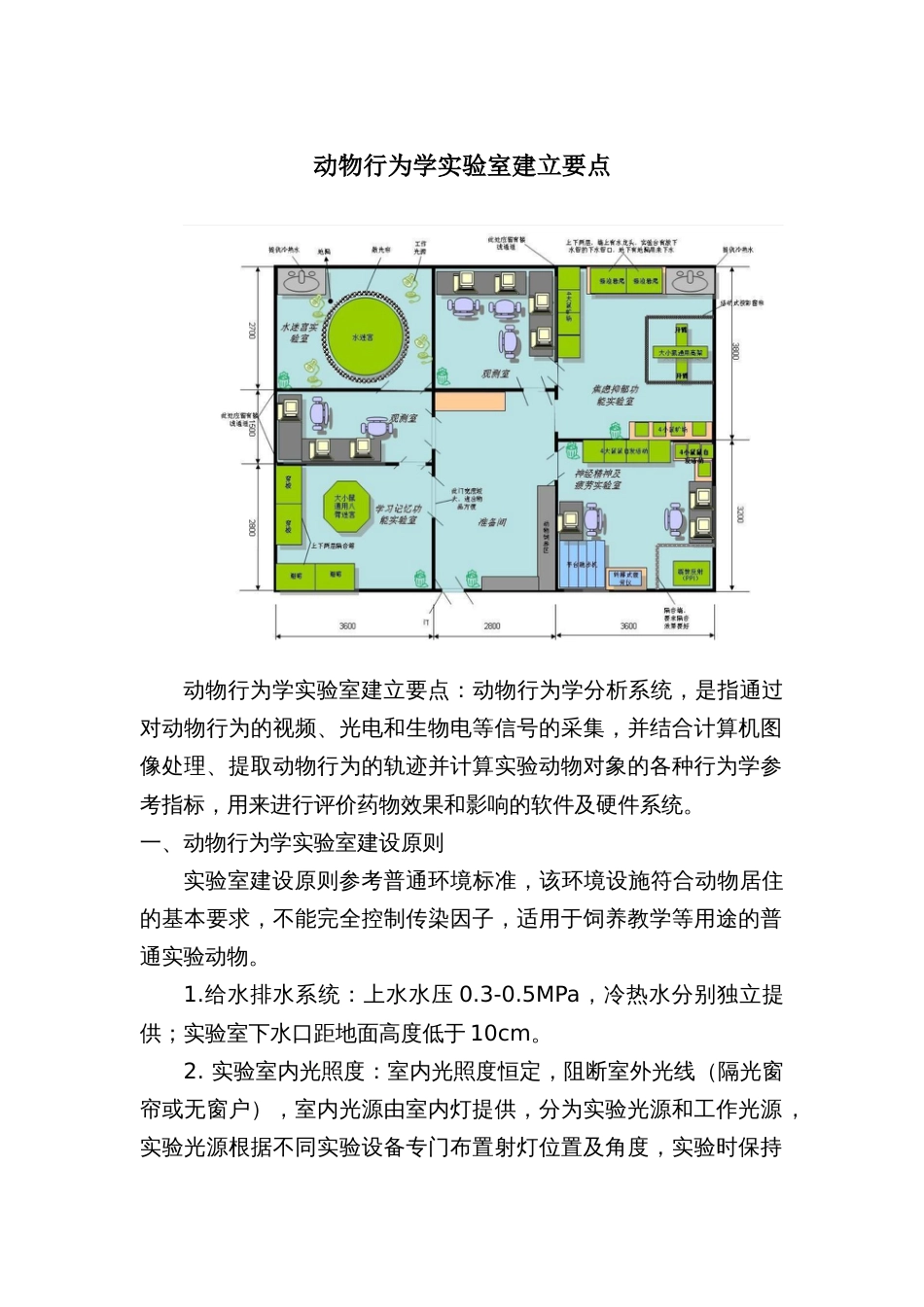 动物行为学实验室建设要点_第1页