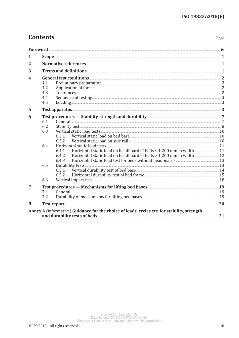 ISO 19833：2018 家具床稳定性、强度和耐久性测试方法_第3页