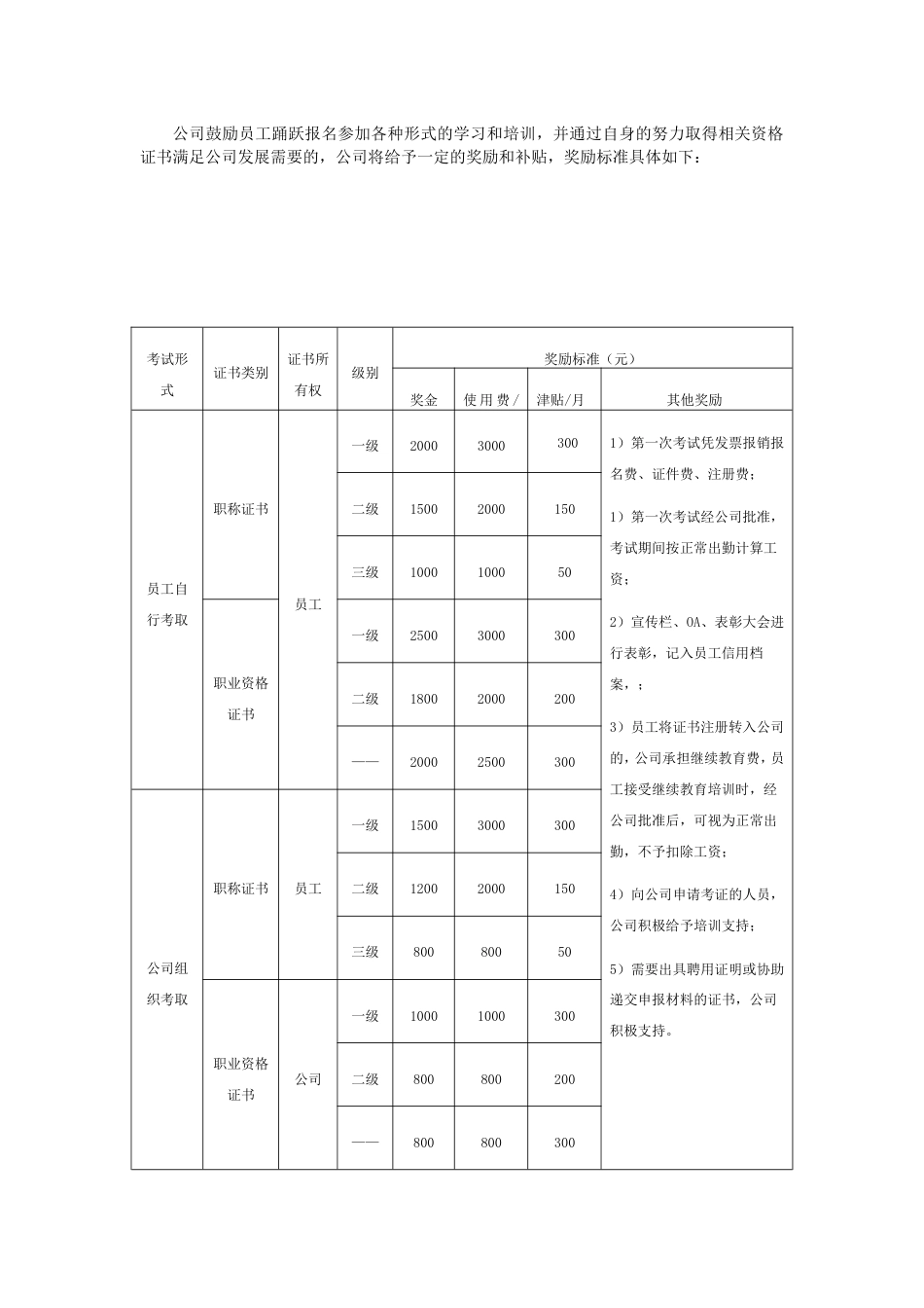 关于鼓励员工考取职称及资格证书的方案[共36页]_第3页