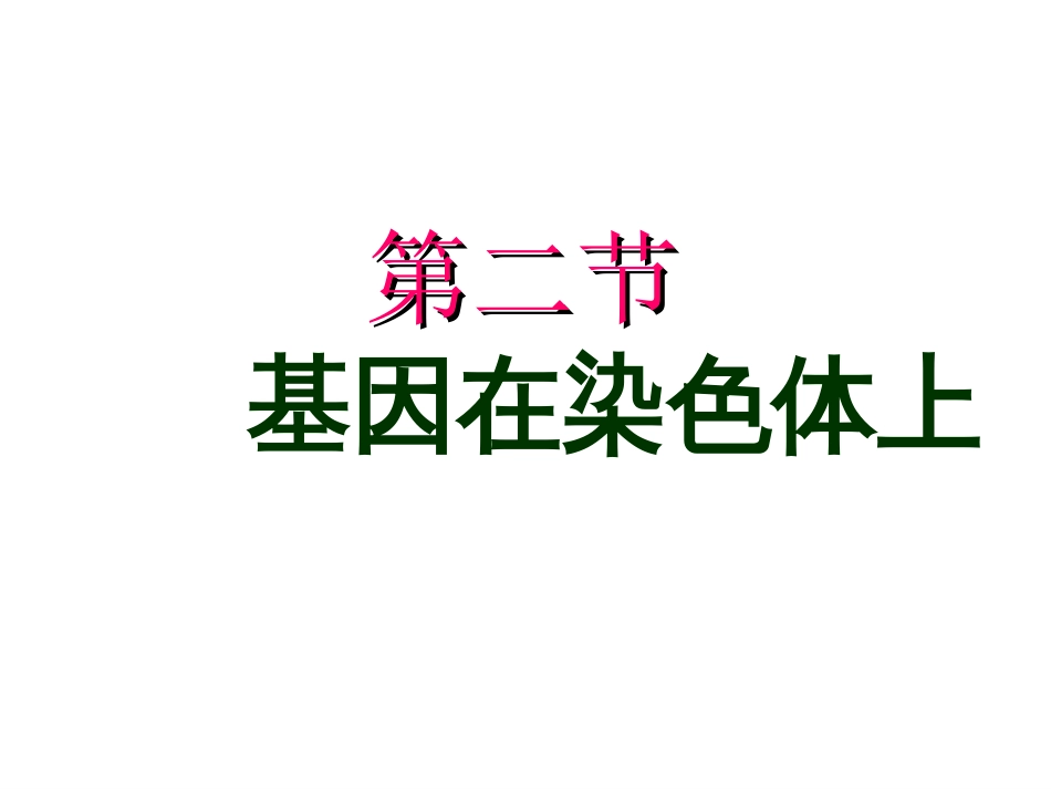 高中生物必修二2.2基因在染色体上[共66页]_第1页